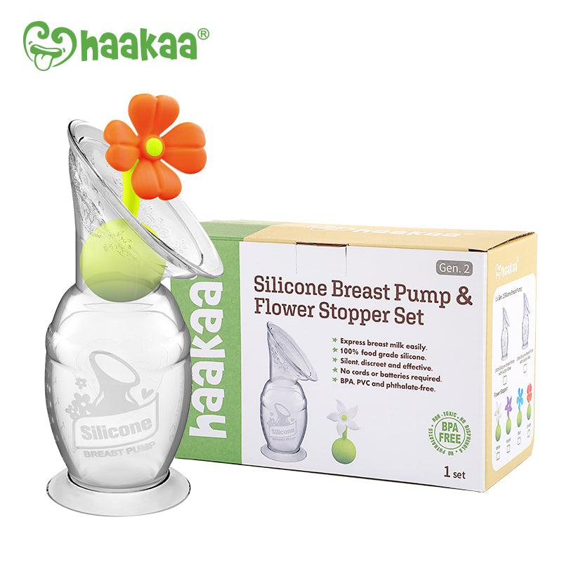 Haakaa Borstkolf met bloem - 100 ml - Borstkolf - MamaMilla