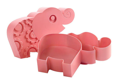 BLAFRE Lunchlåda med 2 fack - Elefant - Rosa - Lunchlåda - MamaMilla