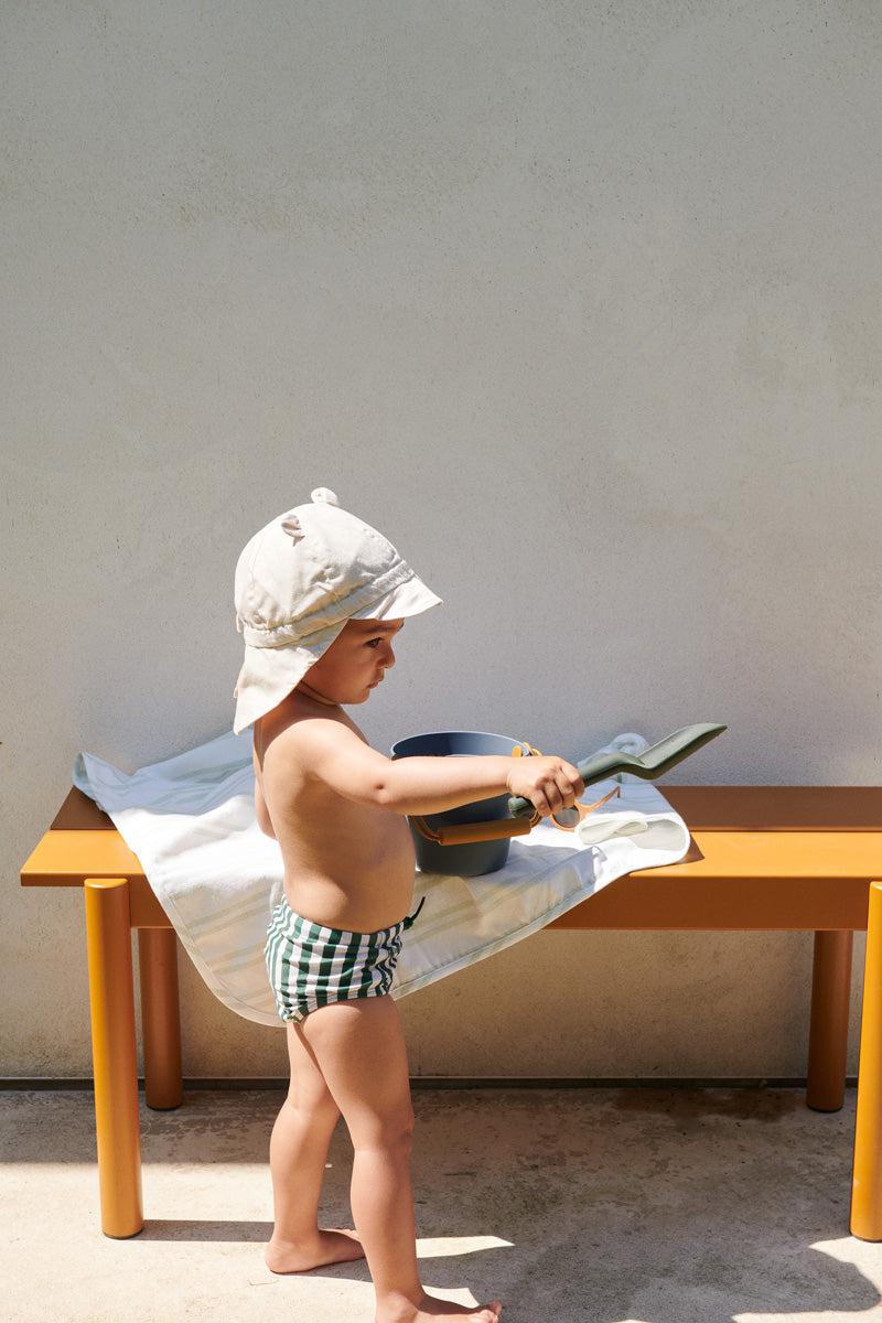 Liewood zonnehoed met schaduw en oor - Gorm - Blauwe mist - Zonnehoed - MamaMilla