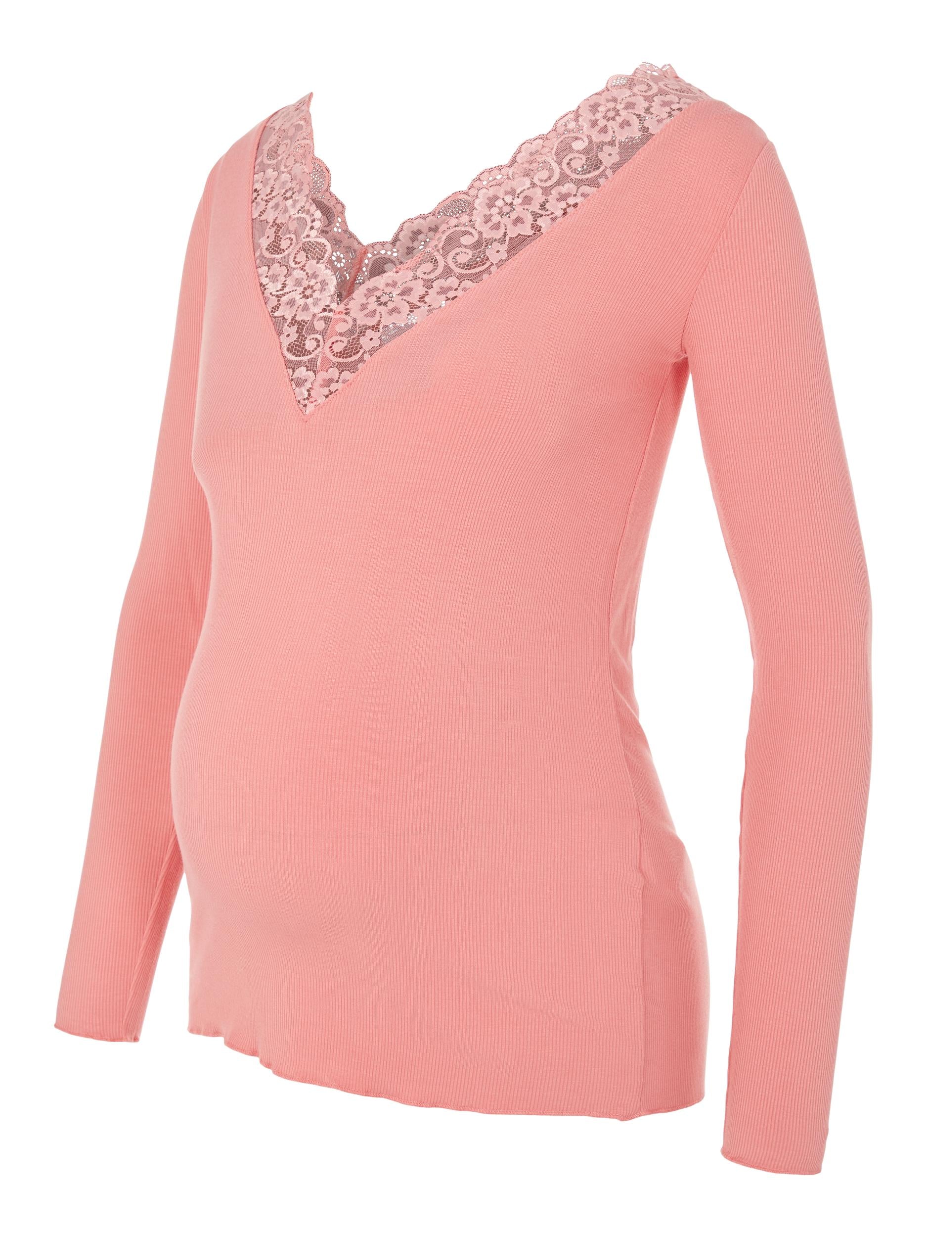 Mamalicious Blonde zwangerschapstop - Trina - Dusty rose - zwangerschapskleding - MamaMilla