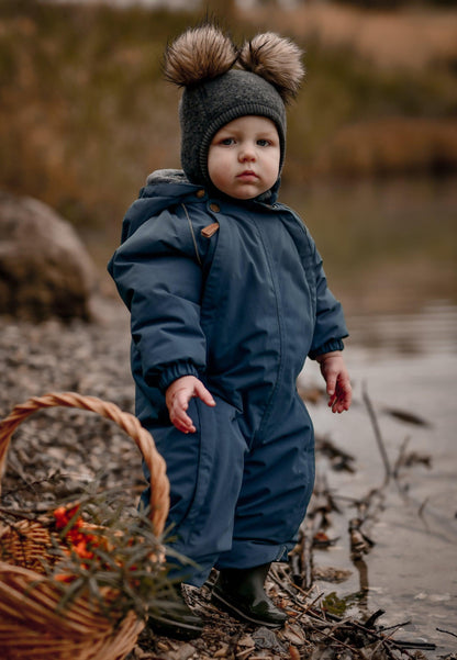 Mikk-line jumpsuit med 2 dragkedjor - Blue Nights - Jumpsuit - MamaMilla