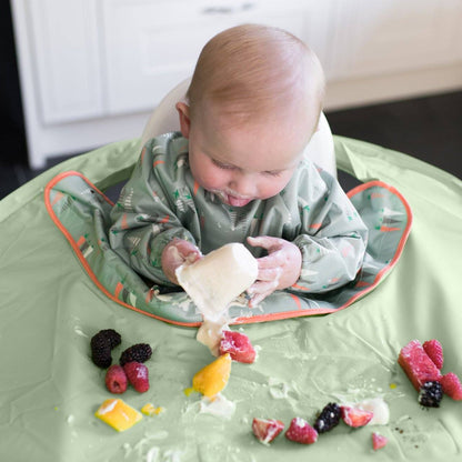 Tidy Tot Slab en Dienblad - SET - Dusty Mint - Slab met mouwen - MamaMilla