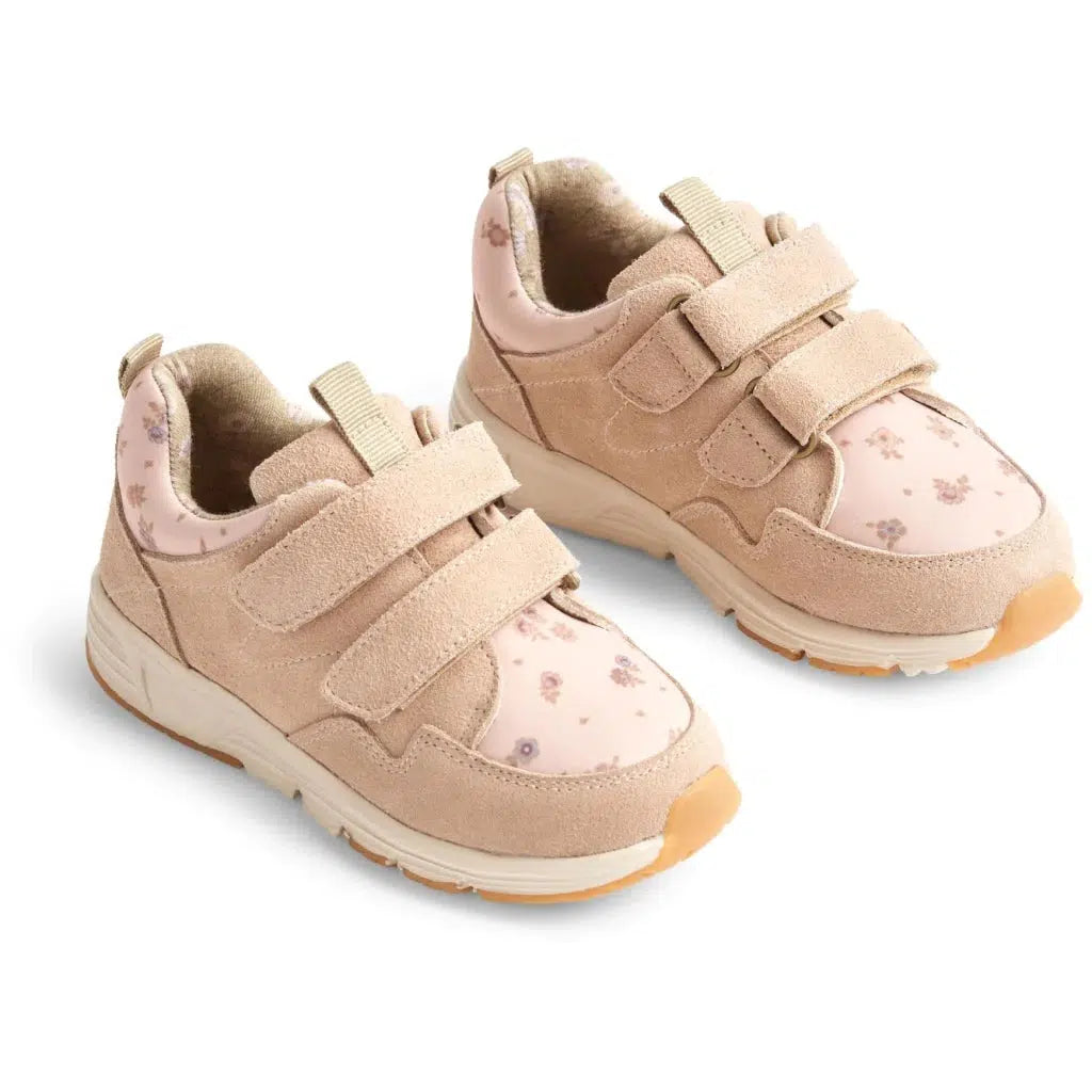Wheat Toney Printed Velcro Sneaker - rosa beige blommor - Skor - MamaMilla