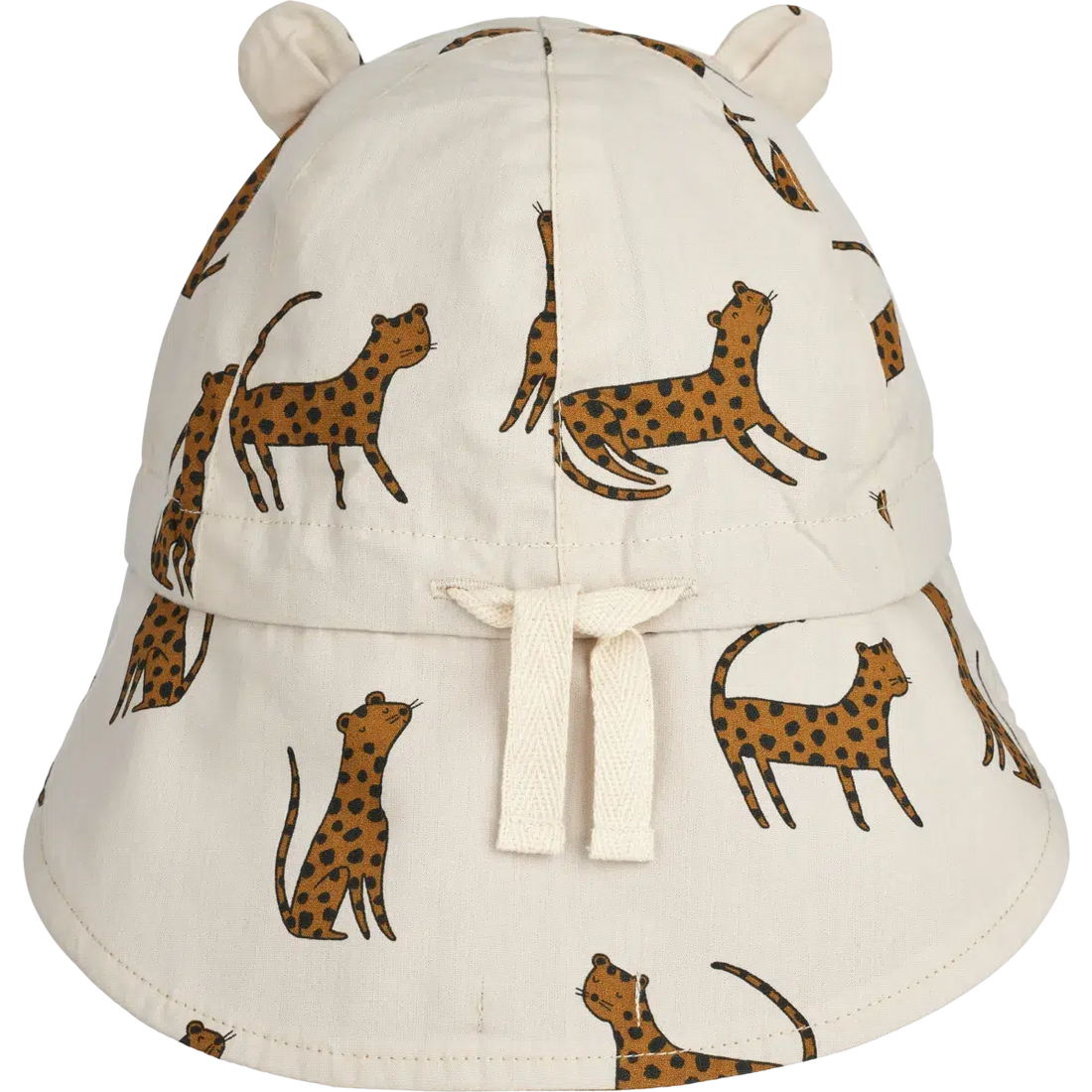 Liewood vändbar solhatt med brätte och öra - Gorm - Leopard / Sandy - Solhatt - MamaMilla