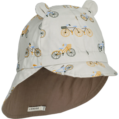 Liewood vändbar solhatt med skärm och öra - Gorm - Cykel / Molnblå - Solhatt - MamaMilla