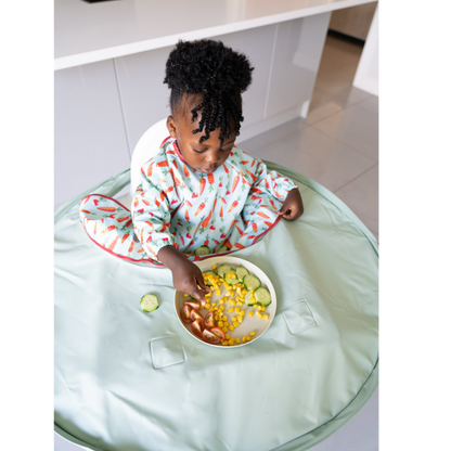 Tidy Tot Slab en Dienblad - SET - Salie Groenten - Slab met mouwen - MamaMilla