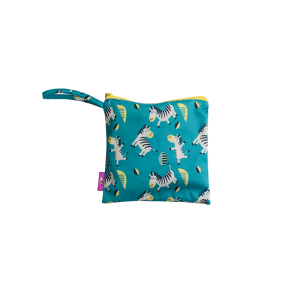 Tidy Tot Slab met Zuignap (lange mouwen) - Turquoise Zebra - Slab met mouwen - MamaMilla