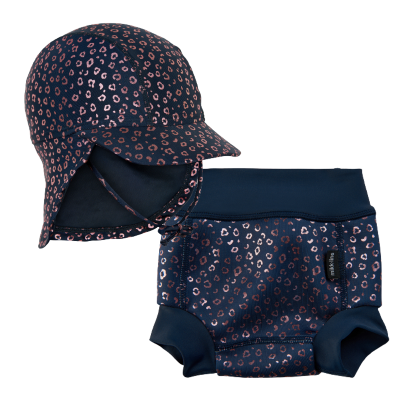 Mikk-line simsolhatt med skärm och halsskärm - Blue Nights - Solhatt - MamaMilla