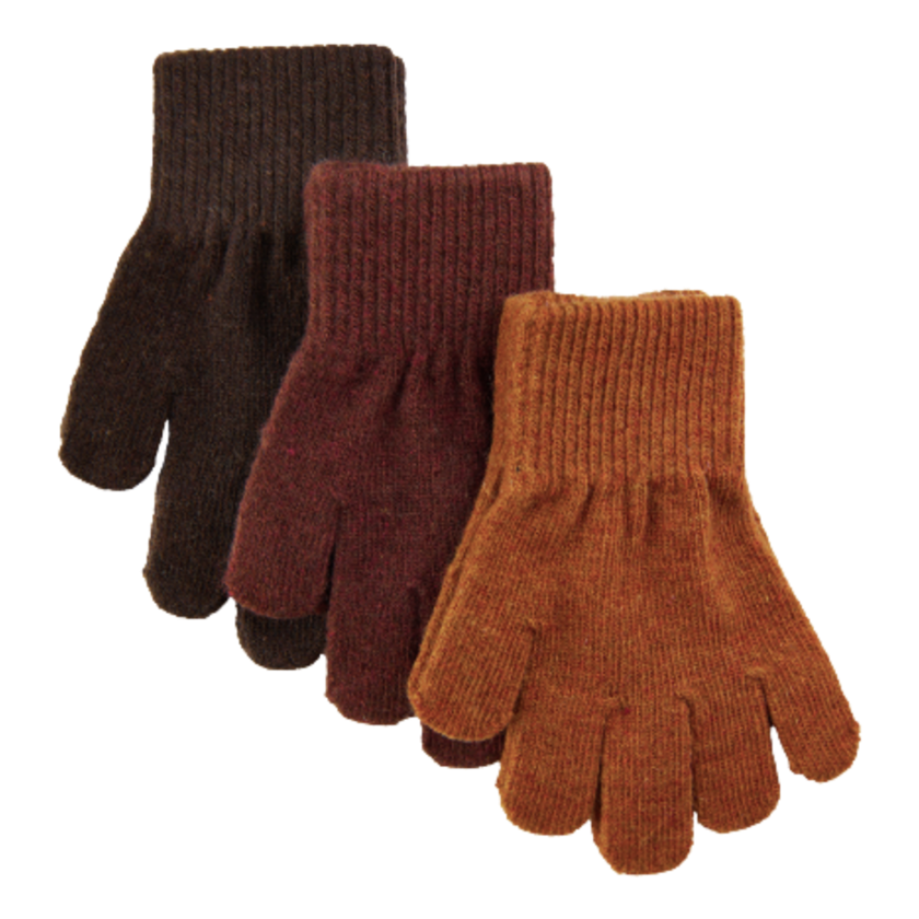 Mikk-line magische gebreide wanten - set van 3 - Decadent Chocolate - Wanten - MamaMilla