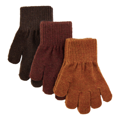 Mikk-line magische gebreide wanten - set van 3 - Decadent Chocolate - Wanten - MamaMilla