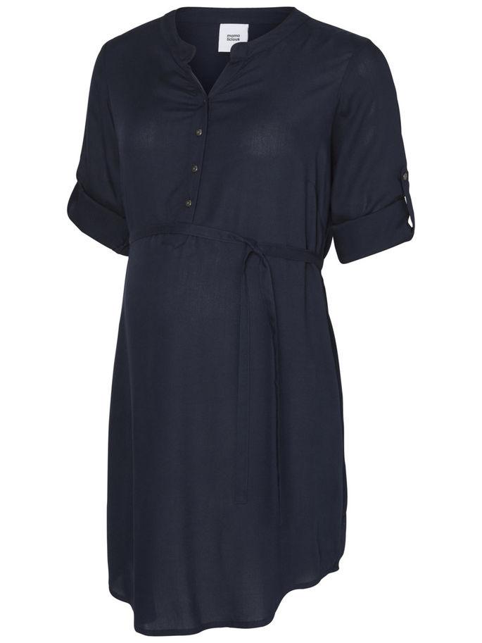 Mamalicious Geweven Tuniek - Donkerblauw - Zwangerschapskleding - MamaMilla